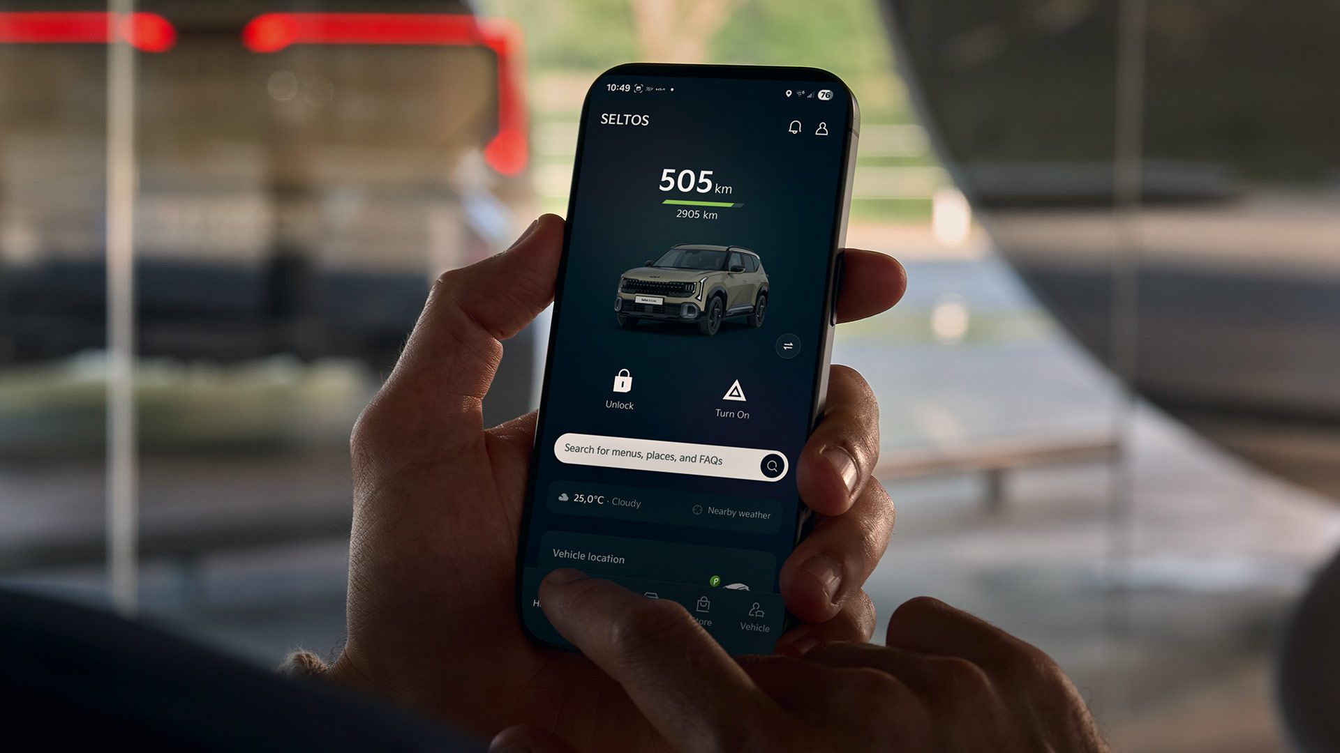 Remote-Zugriff und -Steuerung für deinen Seltos.⁶